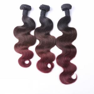 China 8-30 Inches 100% Human Hair Extension Ombre 3 Color Body Wave Brazilian Hair supplier