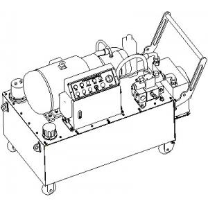 Portable Electric Hydraulic Power Unit , 50 Hz 37 KW Compact Hydraulic Power Units