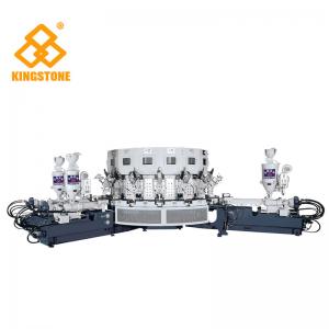 China Automatic Three Colors  PVC Shoes Making Machine For Basketball / Jogging / Casual Shoes supplier