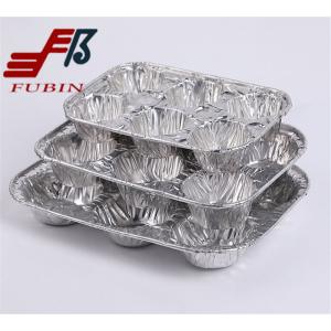 China Six Muffin Baking Pan Chocolate Egg Tarts Aluminum Foil 6 Compartment supplier