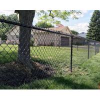 China 9 Gauge Black Vinyl Coated Chain Link Fence With Good Outer Protection Property That Resistant To Rust on sale