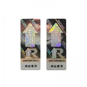 China Printed Holographic Security Stickers Scratch Coating Hot Stamping Label CE supplier