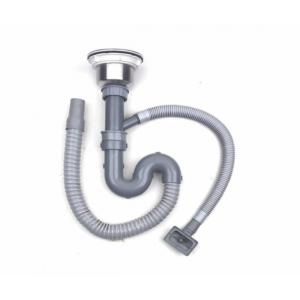 China SS 304/201 PP Kitchen Sink Accessories Water Strainer Siphon Flush Drain Plumbing Fittings supplier