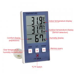 1.8F Accuracy Temperature Humidity Meter C/F LCD Display Sensor Probe Weather Station