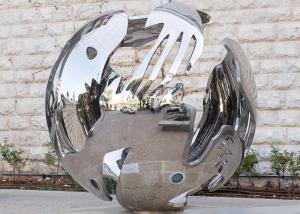 China High Polished Modern Outdoor Sphere Shape Stainless Steel Sculpture wholesale