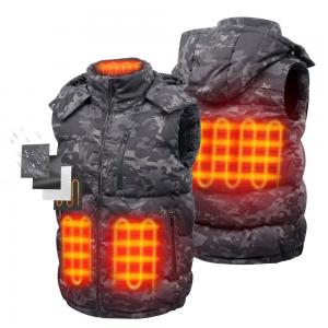 Custom Logo Heated Waistcoat Winter Warm Mens Sleeveless USB Battery Powered