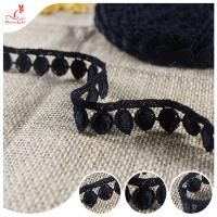 China Women Garment Accessory Black Polyester Lace Trim Ribbon For Diy Decoration on sale