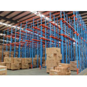 China Powder Coated Drive In Heavy Duty Warehouse Shelving High Density Pallet Rack 2-8 Levels wholesale