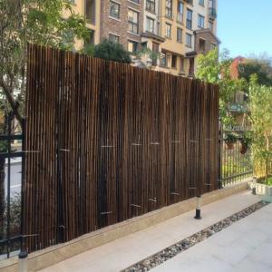Madera de bambú Reed Fence Painted Panels Rolled del jardín natural el 10*100cm