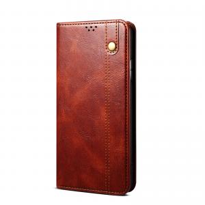 China Exquisite Iphone Genuine Leather Case Dirtproof Luxury Wallet Phone Case supplier