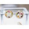 The Secret Garden Anniversary Gift Dry Mixed Flowers Woman Fashional Earstuds