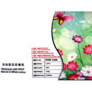 PVC Eco Friendly Wallpaper Solvent , Inkjet Printing Media