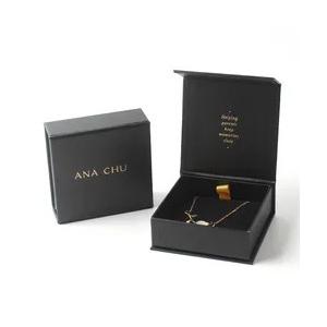 China Custom Logo Jewelry Packaging Box Luxury  Necklace Bracelet Jewelry Box With Velvet Insert supplier