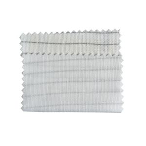 China Dust Free Knitting Polyester ESD Fabric Stripe White In Stock , White Color supplier
