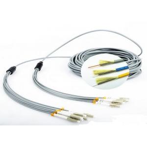 China FO Sensor 6 Core Multimode Fiber Optic Cable , Gray LC - LC Fiber Optic Armored Cable supplier