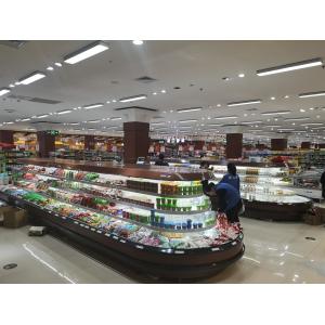 Island Fruit And Vegetable Display Fridge / Supermarket Open Chiller CE Approval