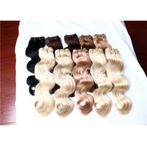 China Full Cuticles Blonde 100% Brazilian Human Hair Extensions With Double Drawn supplier