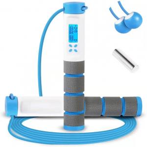 Fitness Jump Rope Unisex 157 G Home Exercise Weighted Speed Skipping Rope With Counter And Smart Cordless