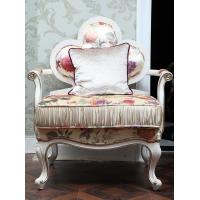 China ISO9001 Antique High Back Upholstered Chairs Champagne Velvet Snuggle Chair on sale