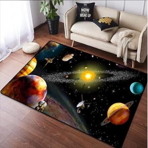 3D Stereo Vision Exploring The Planet Universe Living Room Floor Carpets