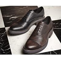 China Woven Formal Mens Leather Dress Shoes Elegant Goodyear Welted Shoes With Two Cap Toe on sale