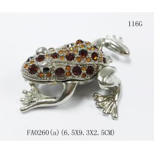 New Metal alloyed crystal Frog Jewelry trinket box Box for Jewerly gift set