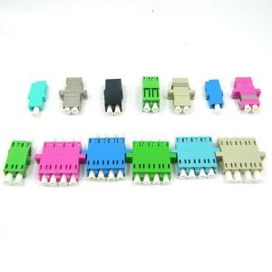 10G Quad Card Lock Plug Lc Fiber Adapter For Telecommunication