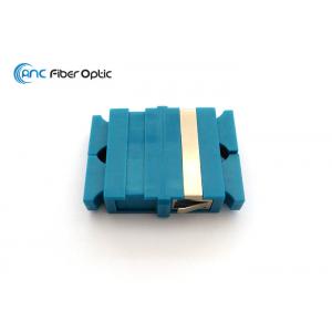 SC Duplex Fiber Optic Network Adapter Flangeless Ceramic Sleeve SUS304 Metal Clip
