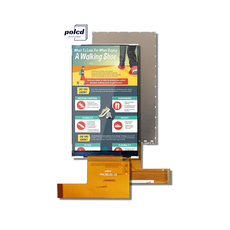 China Polcd 4.3 inch TFT LCD High Resolution 480x800 RGB interface IPS Vertical Screen 4.3" LCD Module wholesale