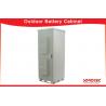 White Outdoor Telecom Cabinet , Metal Electronic Enclosures With Air Conditioner