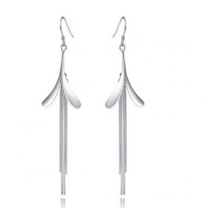 S925 solid sterling silver earrings European and American retro tassel earrings