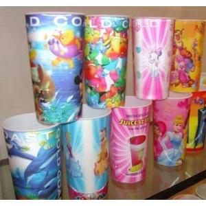 China PLASTIC LENTICULAR custom lenticular cups 450 ml 3d motion effect 3d holographic mug cups supplier