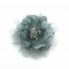 Luxurious Silver Grey Hair Flowers Decorative Flower For Wedding Dress Ball Gown
