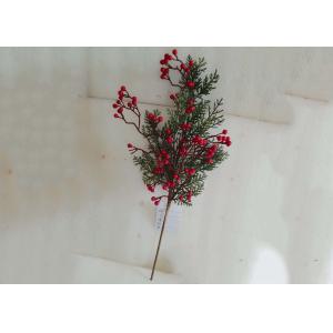 Multi Use 48cm Artificial Red Berry With Faux Pine Needles