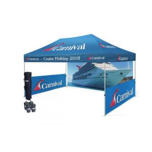 Customized Logo Outside Canopy Tents With Half Walls / Pop Up Event Tent For Trade Show