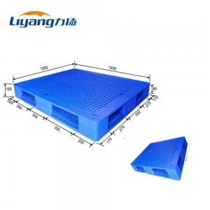 China Blue 1200*1400mm Recycled Plastic Pallets Roto Molded Plastic Pallets supplier