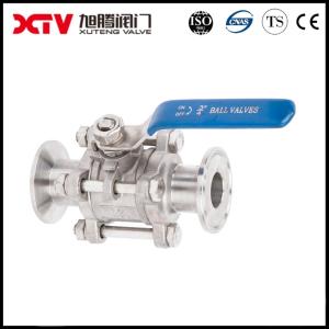 China Xtv Clamp End 3PC Ss Ball Valve with ISO5211 Mounting Pad Floating Ball Structure supplier