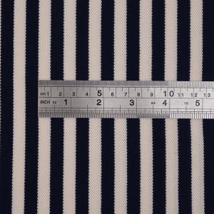 China Plain Black And White Striped Knit Fabric 210cm Organic Yarn Dyed Knit Material supplier