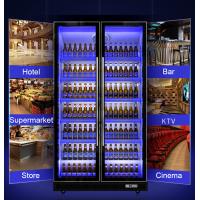 China Full Glasses Door Commercial Upright Chiller For Wine / Bear / Soft Drink Display Cooler on sale