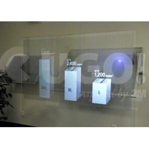 China Display Box Holographic Film Roll , 1.5m Max Width Sticky Screen Rear Projection Film supplier