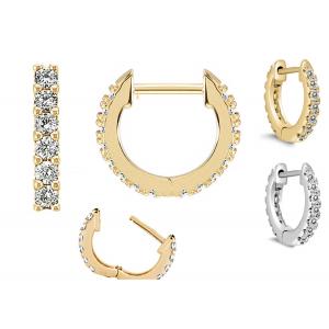 14k 0.2ct Gold Body Piercing Jewelry Earrings Hoop Shape 8mm ODM For Women Girls