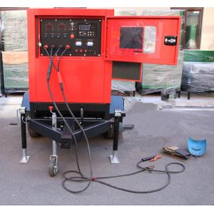 Wheels trailer 30m Leads Miller 30kw 500Amp Arc Stick Mig Welding Machine with diesel engine