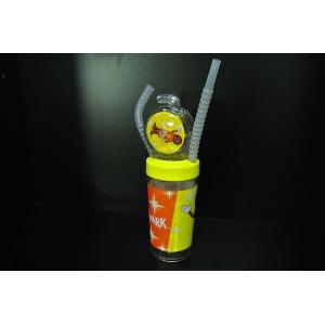 Yellow Cartoon Water Bottle , Windmill Style Kids Water Bottles With Fun