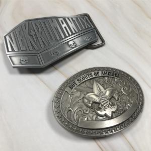 Gold Plated Belt Western Cowboy Buckles Unique Engraved Name Clip For Men