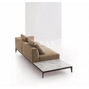 European Modern Style Living Room Furniture New Model Light-brown Leather Sofa Set Pictures