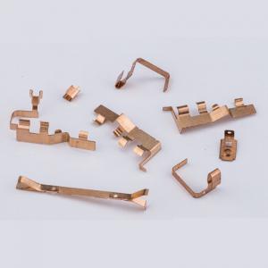 Switch Electrical Brass Components Metal Copper Stamping Parts For Silver Contact Rivet