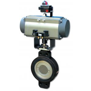 Double Effect Pneumatic Rotary Actuator Control Butterfly Valve