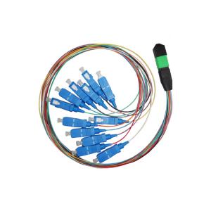 0.9mm UPC And APC Hydra Fiber Optic Cable MPO MTP Connector To SC