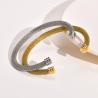 Gold Cuff Wrap Bracelet Open Wide Mesh Pattern Adjustable for Birthday Gift
