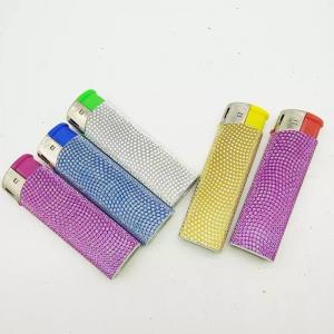 Customization Import Direct Refill Cigarette Electric Lighter with Diamond Sticker Dy-007
